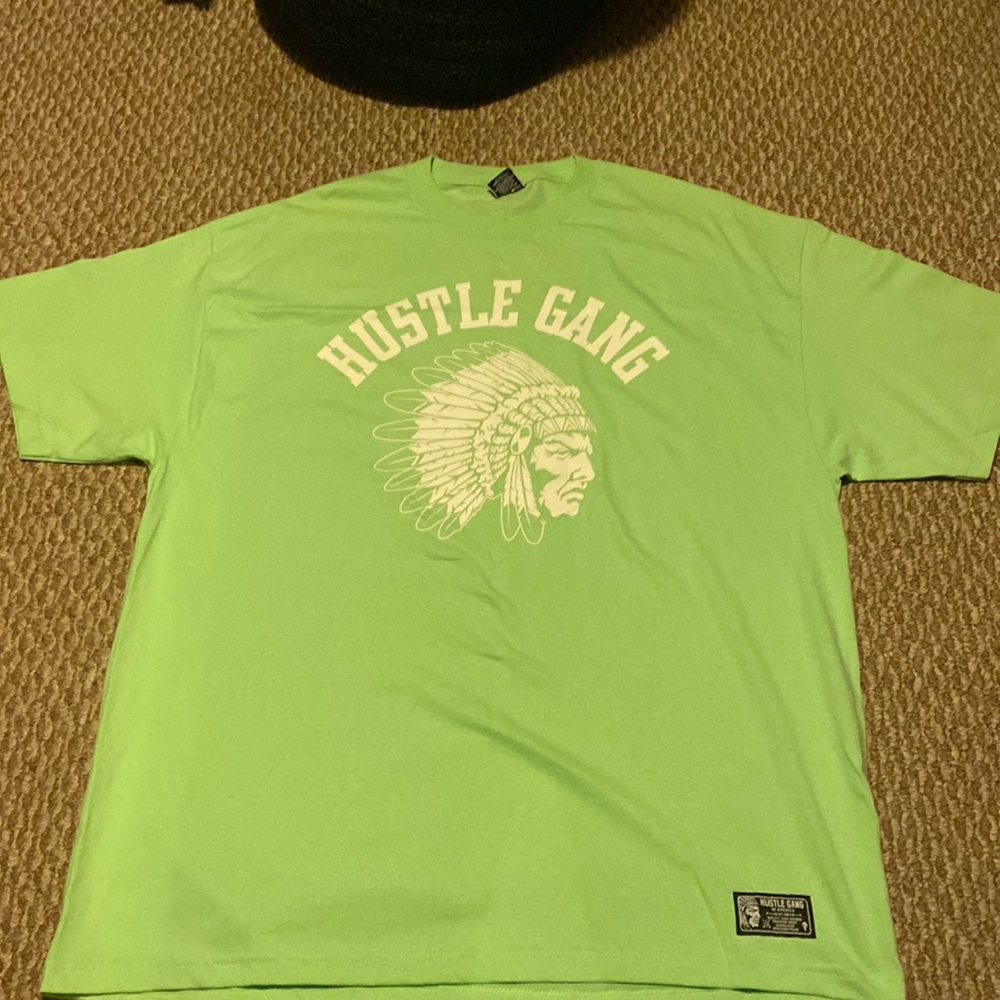 Lime Green Hustle Gang shirt Size: 2x